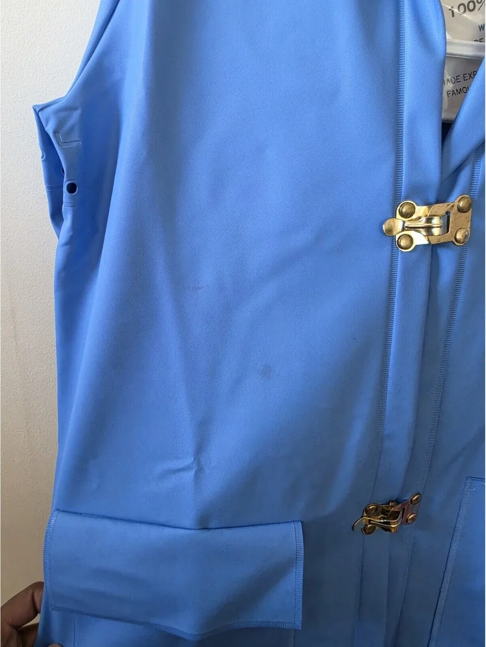 Vintage Care Bears Kids Blue Vinyl Raincoat 6X NWT Made in Taiwan Rare